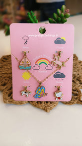 Kids Charms Pendants Sets (5 Charms & A Chain)